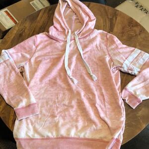 Angel Kiss Maternity pull over light pink heathered hoodie size large